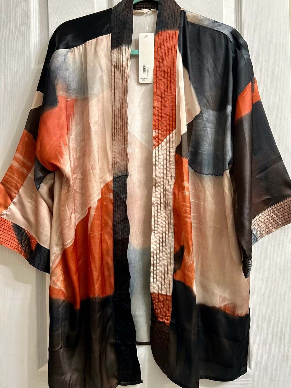 Soft Surroundings Ainsley Abstract Kimono Size L/XL Copper